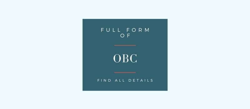 full form of obc fullform