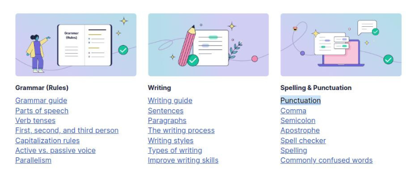 Grammarly's study material