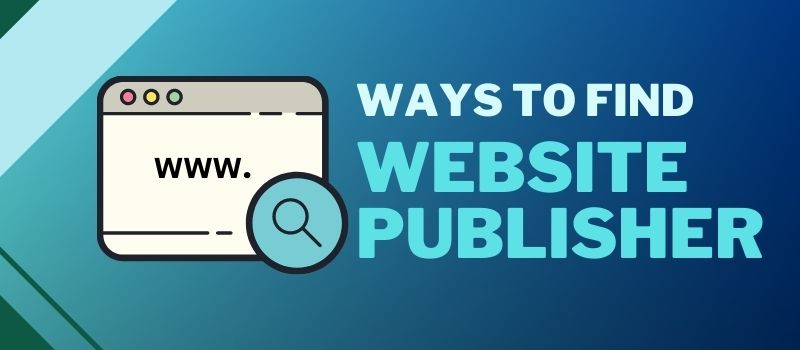 how to find the publisher of a website