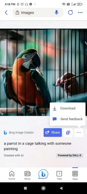 download image on android-bing image generator