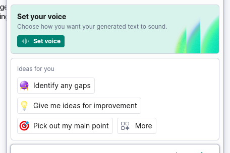 auto suggestions of grammarly go